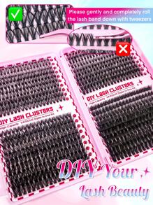 800 piezas Racimos de pestañas individuales de alta capacidad 30D+40D+60D+80D 9-16 mm Racimos de pestañas DIY Extra Gruesos y Naturales, Densos, Ultra Suaves y Súper Ligeros Postizos Individuales Segmentados Extensión de Pestañas Kit para Uso Propio en el Hogar o Fuera de Casa para Vida Diaria, Boda, Citas, Fiestas, Festivales de Música y Halloween