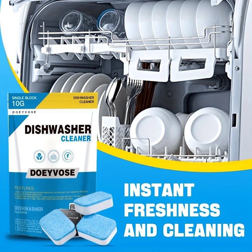 Doeyvose Dishwasher Cleaning Tablets Dishwasher Detergent Tablets For