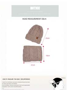 JOYLORD 女士冬季针织帽和围巾套装，保暖耳罩无檐小便帽头饰 - A - 查看 6