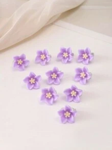 10 Cute Little Flower Hair Clips For Girls - Perfect For Parties And Holidays, Ideal For Gifts