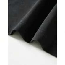 PAYEAH Men's Vintage Graphic Tee Shirts Summer Crewneck T Shirt  Pure Heavy Cotton T Shirt - 黑色 - 查看 4