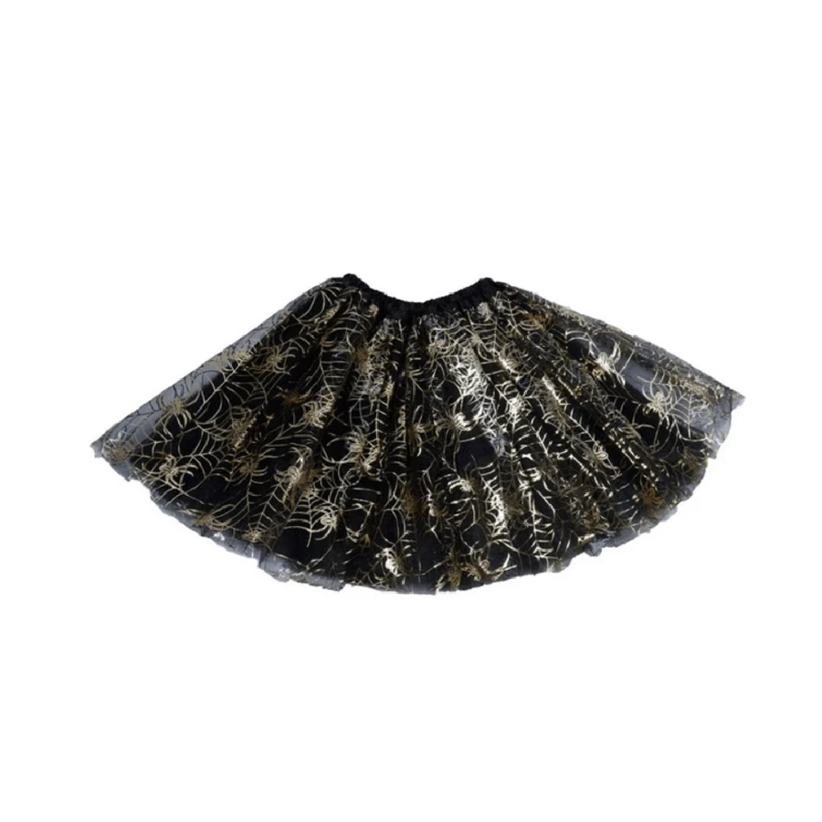 Halloween Witch Costume Tulle Skirt Black Color 40cm - 金色 - 查看 1