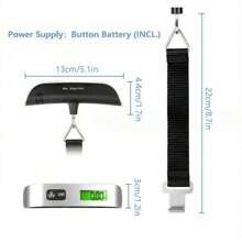 带夜光显示的便携式数字行李秤 - 高精度、电池供电、适合旅行 - 彩色 - 查看 2