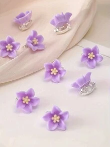 10 Cute Little Flower Hair Clips For Girls - Perfect For Parties And Holidays, Ideal For Gifts