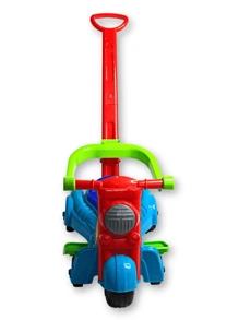 Toy Motorcycle Scooter Walker Baby Motorcycle Children's Child With Rod Stroller With Pusher - Màu xanh lam - Xem 4