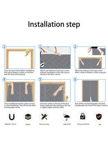 1 件灰色耐用隔热门帘，磁性闭合，防风，厚牛津布，窗帘尺寸 80 * 210cm/90 * 210cm，适用于标准门尺寸 78.7 英寸 * 29.5 英寸 - 82 英寸 * 32 英寸，冬暖夏凉，冬季隔热门板，适用于入口、卧室、客厅、浴室、书房临时门帘，隔音隔热。 - 灰色 - 查看 5