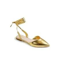 Lace Up Ballet Pointed Toe Sandals IVY-56 - Gold - View 2