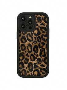 Minimalist Premium Black Leopard Print Phone Case With Wrist Strap Compatible With IPhone 18 Pro Max/18 Pro/18/17 Pro Max/17 Pro/17 Air/17/16 Pro Max/16/16 Pro/16 Plus/16e/15/15 Plus/15 Pro/15 Pro Max/11/12/13/14 Pro Max/XS/XR/11 Pro/11 Pro Max/12 Pro/12 Pro Max/13 Pro/13 Pro Max/7 Plus/14 Pro/14 Pro Max/14 Plus/7 Plus/8 Plus/8/SE2/16 Pro Max/16/16 Pro/16 Plus/13 Mini/12 Mini Soft Thick Anti-Drop - Black Leopard Print - View 7