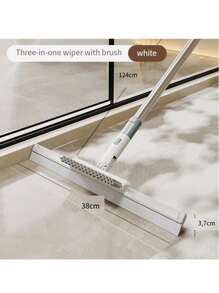 Silicone Magic Sweeper - Scrubbing And Mopping In One - Bathroom And Kitchen Floor Scrubber - Faster Drying Sweeper - Household Cleaning Tool - White - View 8