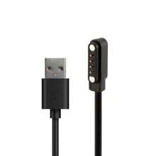 Cargador Magnético 4 Pines 7.62MM, Universal para Reloj Inteligente, Cable de Carga USB para Smart Watch - Blanco y Negro - Ver 5