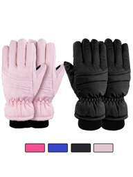 子供用冬用手袋 - スキー手袋 - 男女兼用の防寒手袋 - 子供の屋外アイススケート、サイクリングに適しています