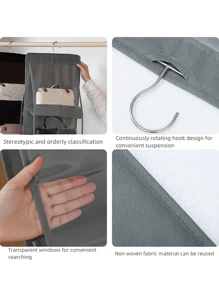 1 pezzo/2 pezzi Organizer salvaspazio con 1/6/8 scomparti, organizer multistrato portatile per borse e borsette da appendere nell'armadio, supporto per borse, design pieghevole per una facile conservazione quando non in uso, facile da trasportare, organizer per portafogli, scaffale per borse, forniture scolastiche, accessori scolastici, decorazione per la stanza, decorazione per la casa, organizer per studenti universitari, adatto per camere da letto, soggiorni, corridoi, armadi o scaffali, ecc.