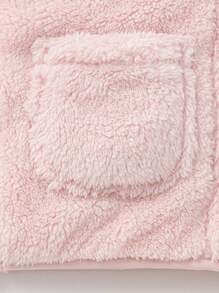 Balabala Chaleco de invierno para niña preadolescente, cálido forro de felpa coral para uso interior/exterior para niños pequeños y niñas