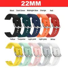 سوار بديل مقاس 22 مم من السيليكون الرياضي لساعة أمازفيت جي تي آر 4/3 برو/2 2 إي/ 47 مم، متوافق مع أمازفيت بايس/ستراتوس 3 وسامسونج جالكسي وهواوي هونر ووتش ماجيك وشاومي مي ووتش - 22mm - مشاهدة 12