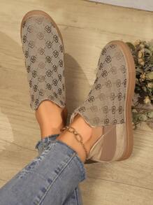2024 New Plus Size Women's Fashion Sneakers, Casual Sports Shoes, Slip-On Outdoor Faux Suede Comfortable Shoes