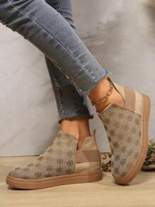 2024 New Plus Size Women's Fashion Sneakers, Casual Sports Shoes, Slip-On Outdoor Faux Suede Comfortable Shoes