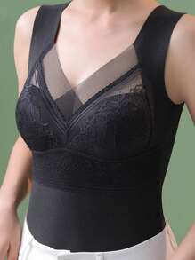 3 Packs Autumn/Winter Women's Lace Back, Quick Heat, Thick Warm Underwear Top, Tight Bottom Shirt, Warm Underwear