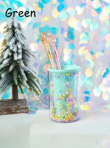 1 pieza Soporte de bolígrafo de espuma colorido y bonito, de vuelta a la escuela, útiles escolares, estuche de lápices, bolsa escolar, papelería - Multicolor - Ver 12