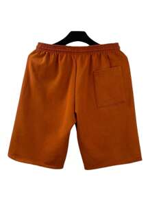 COSTE MODAS Adult Men's Sweatshirt Shorts With Zipper Bags - 巧克力棕 - 查看 2