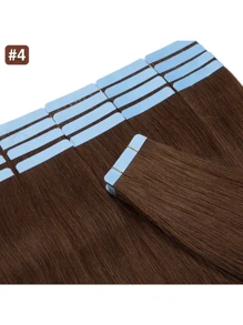 Tape In Hair Extensions Human Hair 20pcs/Pack Remy Straight Invisible Tape Adhesive Hair Extensions Suitable For All People Halloween Costumes - S4 - View 6