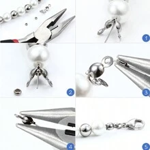 100pcs/Pack Stainless Steel Golden Connector Crimp Beads For DIY Bracelet Necklace Jewelry Making Supplies