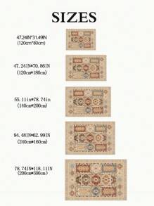 American Retro Light Luxury High-End Carpet Maillard Style Moroccan Bedroom Coffee Table Rug - Lycopodium - View 3