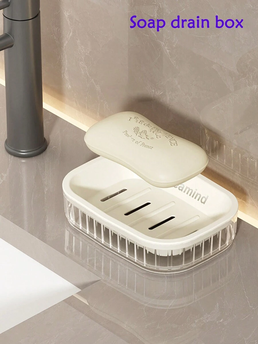 多功能“易清洁自排水”肥皂盒 - 可拆卸架子适用于淋浴、浴室和厨房、浴室和厨房水槽专用肥皂分配器 - 彩色 - 查看 1