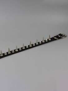 Colares de Rebite Góticos para Mulheres, Colar de Halloween para Meninas "E" Sombrias, Colar Gargantilha Fashion Punk de Couro PU com Vários Picos Colar Gargantilha Anel de Pescoço Joias Masculinas