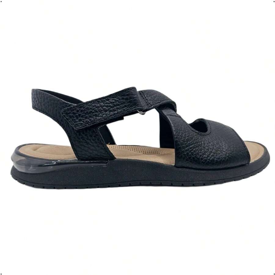 Usaflex Sandal With Adjustable Bubble Sole Comfort And Style - 黑色 - 查看 1