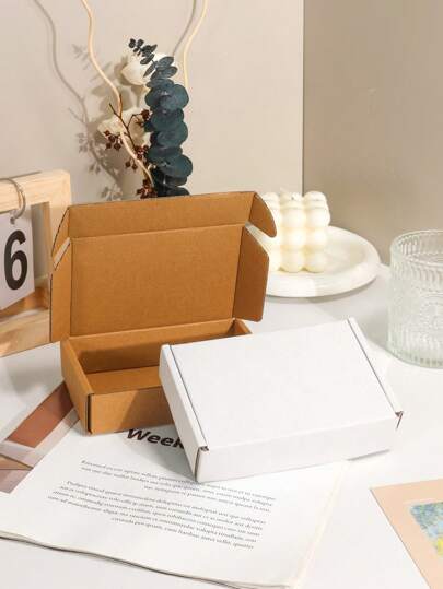 5 قطعة/ 10 قطعة صناديق هدايا صغيرة بأبعاد 13 * 8 * 3 سم باللون الأبيض والبني واللون الطبيعي، صناديق ورقية فارغة، صناديق بريد، صناديق ورقية ملونة، صناديق هدايا، صناديق المؤتمرات، تغليف إكسسوارات الزي، رموش اصطناعية، الرجوع إلى المدرسة