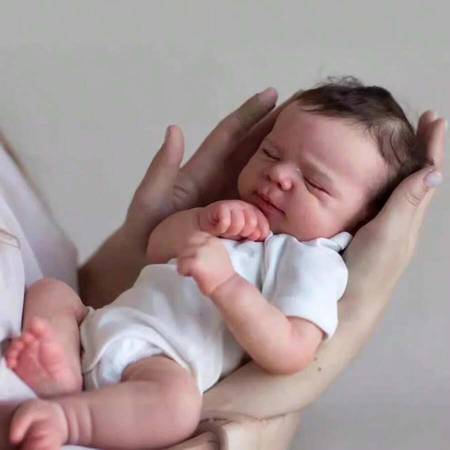 NPK 49CM Pascale Newborn Full Body Baby Reborn Doll With 3D Skin Multiple Layers Painting With