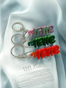 1pc Customized 3D Printed Personalized Plastic Keychain With Custom Name, 3D Name Tag For Backpack, Bag Charm, Alphabet Pendant Keychain, For School Bag, Boys, Girls, Kids Loss Prevention Keychain, Personalized Bag Pendant, Name Owner Keychain, Family Gathering Anti-Lost Accessory, Creative Anti-Lost Decoration, School Office Commute, Spring Summer Winter Autumnback To School Winter Gift Ideas Boy Girl Valentine's Day - Customized Colors - View 10