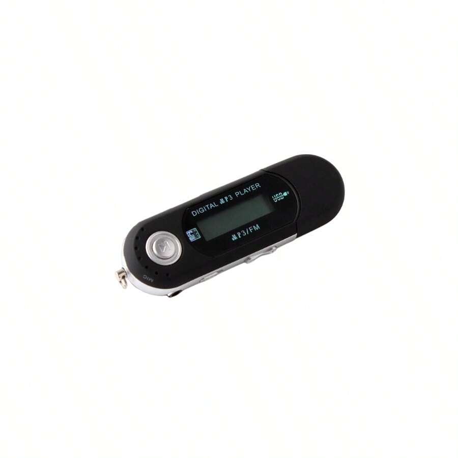 Usb Flash Music Player Lcd Screen Mp3 Fm Sd Memory - Black - View 1