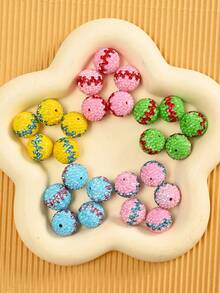 5 件 16 毫米彩色迪斯科球珠带直孔 - 非常适合 DIY 珠宝、手链、钥匙扣、串珠笔和圣诞装饰 - 彩色 - 查看 9