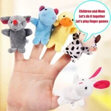 10pcs Cartoon Plush Finger Puppets, Cute Animal Finger Puppets For Boys And Girls, Finger Puppet Animal Family For Role Play And Storytelling - Multicolor - View 4