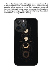 1pc Galaxy Glass Protective Case Compatible With Apple IPhone 16 Pro Max/16 Pro/16 Plus/16, Galaxy A55/A54, S24/S24+/S24 Ultra/S24 FE, S25/S25+/S25 Ultra, Pixel 9/9 Pro/9 Pro XL, Gold Color