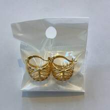 Arete de oro laminado LX - Oro rosa - Ver 3