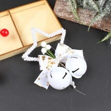 1 mặt dây chuyền trang trí hình ngôi sao Giáng sinh, đồ trang trí treo cây thông Noel tự làm, đạo cụ trưng bày cửa sổ hình nơ và chuông - Nhiều màu - Xem 9