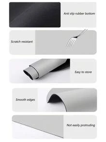 1 件粉色爪印宠物餐垫，50cm * 80cm 尺寸适合大多数宠物喂食和饮水盆垫，易于清洁，吸水橡胶底防滑宠物喂食垫 - 彩色 - 查看 5