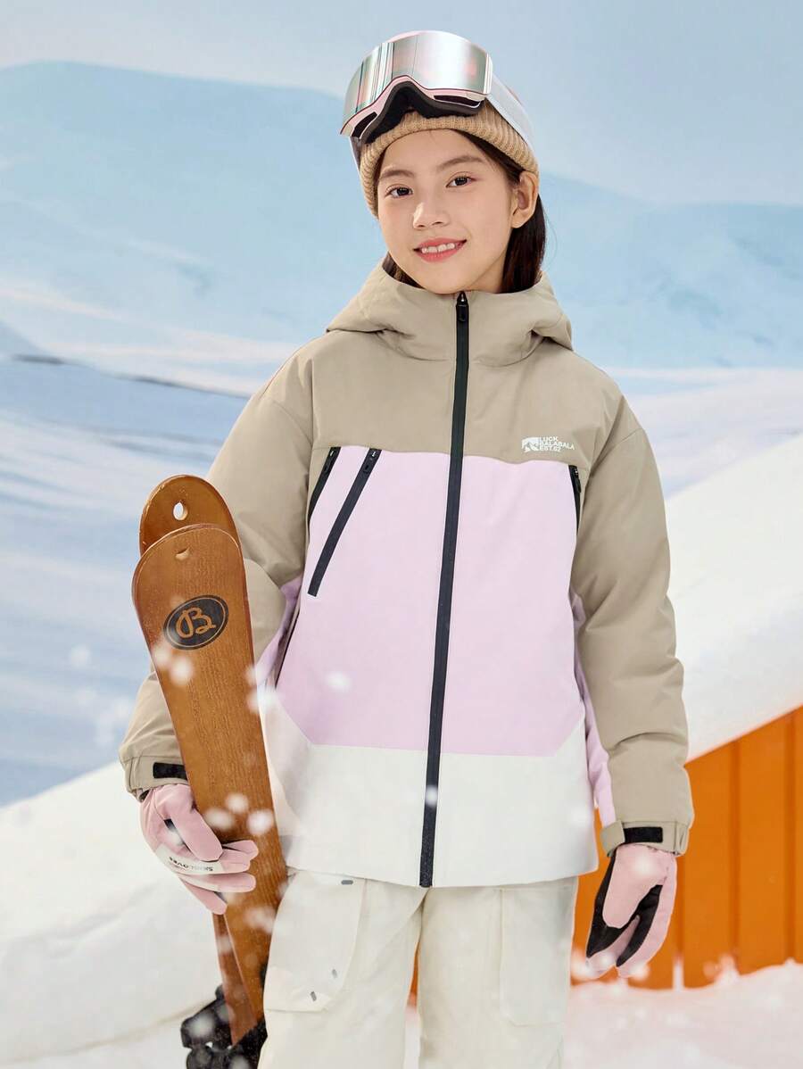 Balabala Tween Girl Down Jacket Boys Winter Warm Outerwear - Coffee Brown - View 1