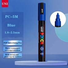 New Uni 壓克力麥克筆套組 PC-1M PC-3M PC-5M，防水不透明漆筆，超級漫畫塗鴉筆，美術用品文具，適用於木材、畫布、石頭、岩石藝術、玻璃、陶瓷表面，DIY 手作，開學季 - PC5M series - 查看 19
