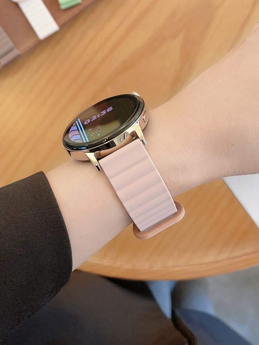 18 毫米、20 毫米、22 毫米硅胶磁性表带兼容三星 Galaxy Watch 3/4/5/6、GT4/3、Garmin、Amazfit 可穿戴设备 - 彩色 - 查看 1