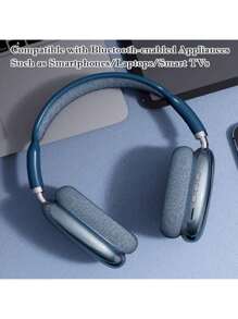 P9 Pro Max Subwoofer Bluetooth Headsets Wireless Headsets Bluetooth 5.0 Sports Headsets Bass Wireless Headsets - Blue - View 2