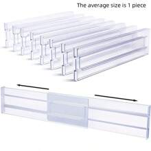 1/2/3pcs Drawer Separator Adjustable Combination Storage Divider Organizers For Kitchen, Office, Living Room, Bedroom - Transparent  Decorations   Autumn Decor Festival Decor Room Decor Home Decor Fall Decor Bedroom Decor