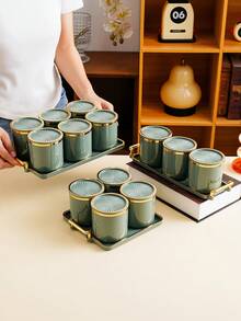 1 套密封罐 + 托盘储物容器、零食糖果饼干收纳托盘套装，适用于万圣节、圣诞节、婚礼、派对庆典 - 彩色 - 查看 8