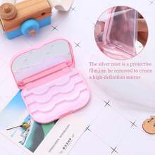 1pc 3-Layer False Eyelash Storage Box With Built-In Mirror - Travel Friendly False Eyelash And Cosmetic Tissue Box (Excluding False Eyelashes) - Pink - View 6