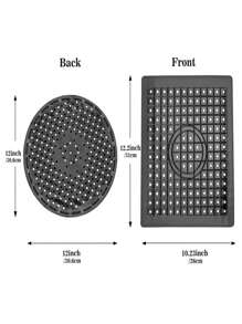 1/2pcs,Black/White,(Round/Rectangle,Soft Rubber Sink Mat Anti Slip Home Heat Insulation Drying Protector Cover Quick Drain Pad Home Kitchen Accessories Sink Pad - Multicolor - View 5