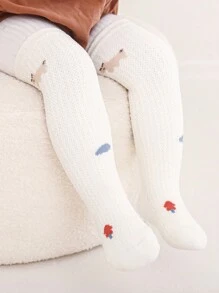 1 Pair Kids Long Tube Socks, Cute Cartoon Design, Warm & Heat Retaining, Autumn/Winter - Multicolor - View 3