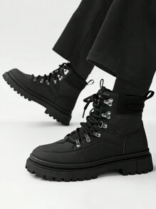 户外新款男士运动鞋，舒适防滑男士休闲鞋，厚底高帮徒步鞋，轻便户外跑步鞋，随机图案，随机纹理（材质升级，色差，非质量问题）