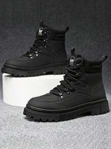 户外新款男士运动鞋，舒适防滑男士休闲鞋，厚底高帮徒步鞋，轻便户外跑步鞋，随机图案，随机纹理（材质升级，色差，非质量问题）